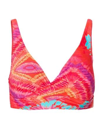 Sutien de baie cu model si burete, Coral