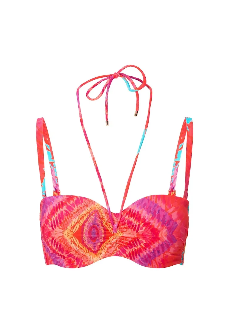 Sutien de baie balconette cu model, Coral