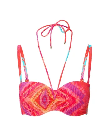 Sutien de baie balconette cu model, Coral