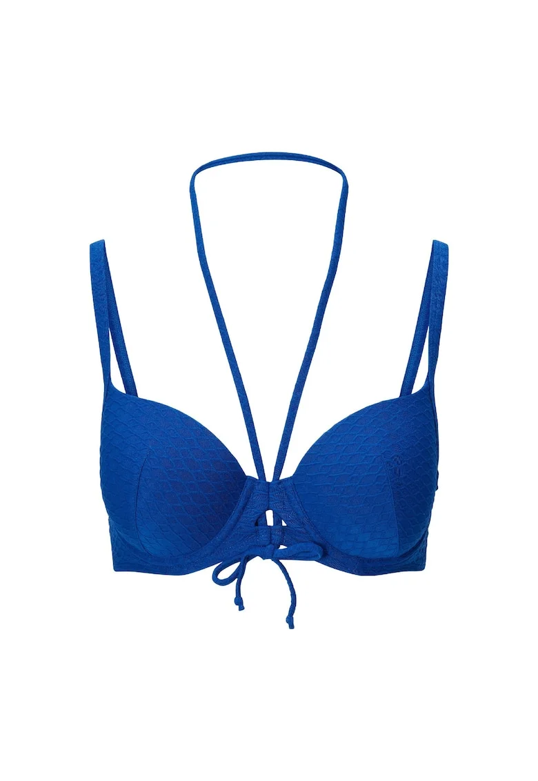 Sutien cu model uni si bretele, Albastru