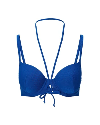 Sutien cu model uni si bretele, Albastru