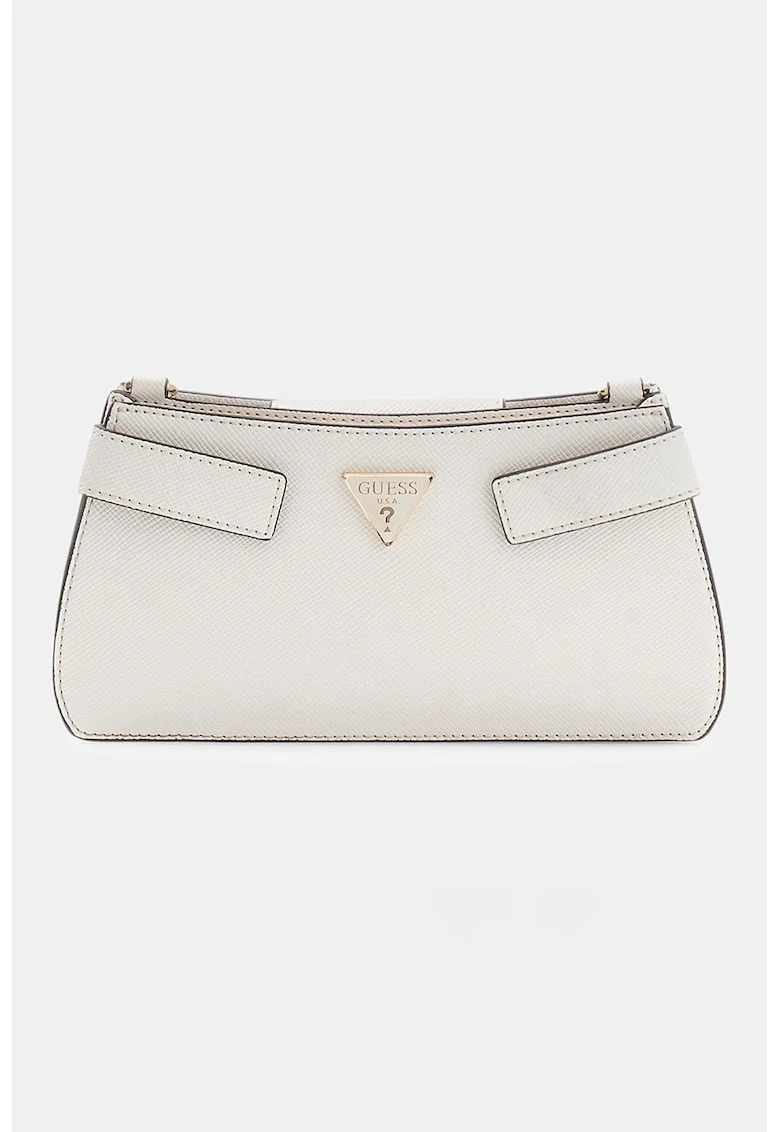 Geanta crossbody de piele ecologica Serenova, Alb murdar