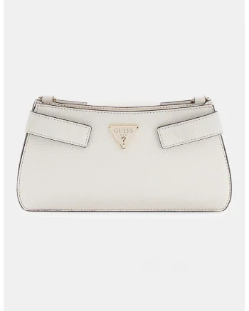 Geanta crossbody de piele ecologica Serenova, Alb murdar