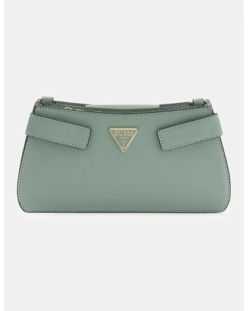 Geanta crossbody de piele ecologica Serenova, Verde feriga