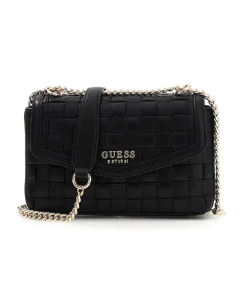 Geanta crossbody de piele ecologica cu clapa Sandy, Negru