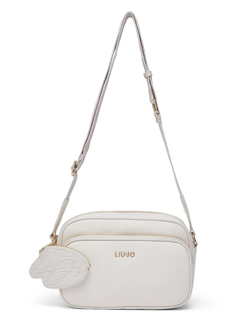 Geanta crossbody cu portmoneu, Alb murdar