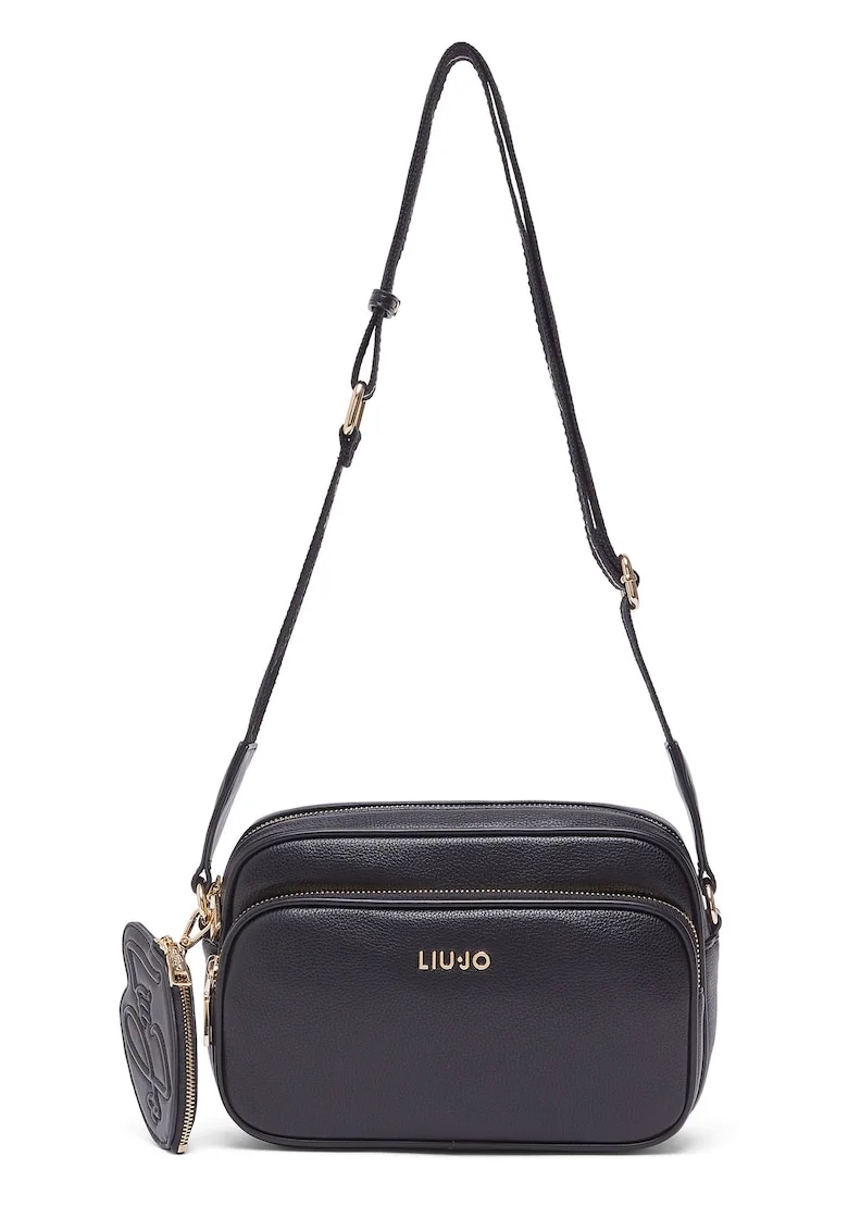 Geanta crossbody cu portmoneu, Negru
