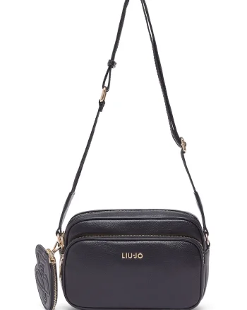 Geanta crossbody cu portmoneu, Negru
