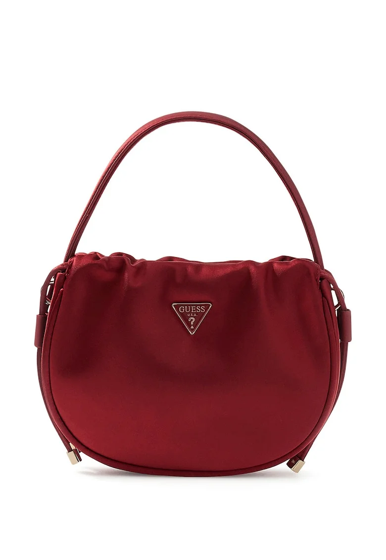 Geanta crossbody de satin Elsie, Visiniu