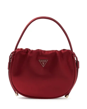 Geanta crossbody de satin Elsie, Visiniu