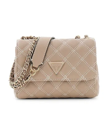 Geanta crossbody matlasata Giully, Bej