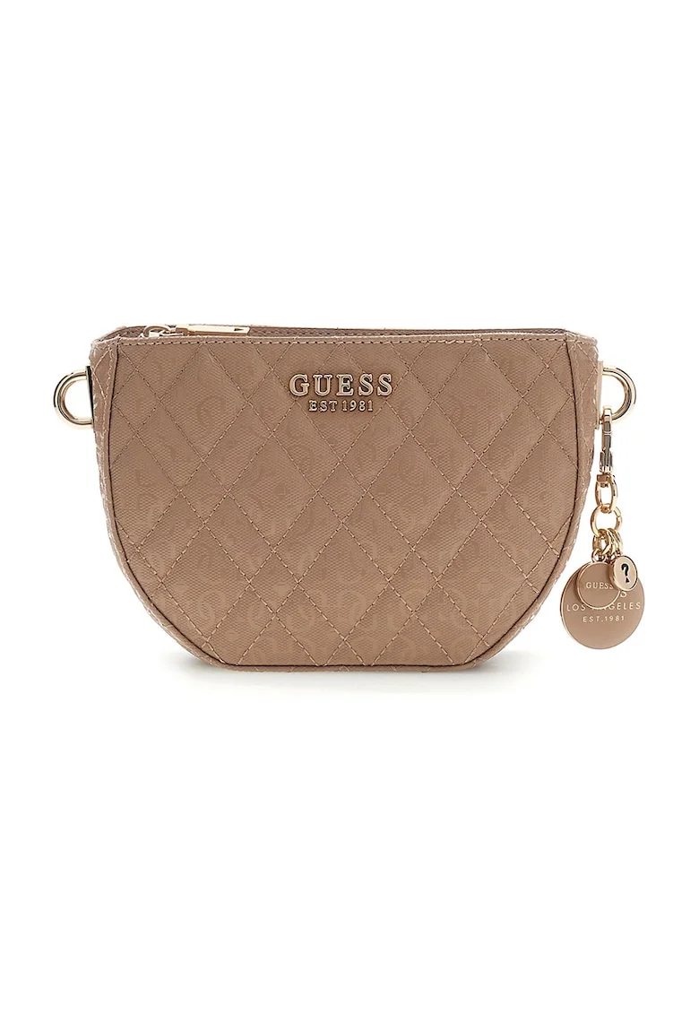 Geanta crossbody cu logo metalic Isemay, Bej inchis
