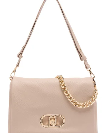 Geanta crossbody de piele ecologica cu bareta ajustabila, Roz pal