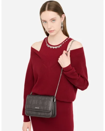 Geanta crossbody cu bareta din lant Better, Negru