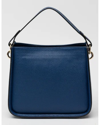 Geanta crossbody de piele, Albastru inchis