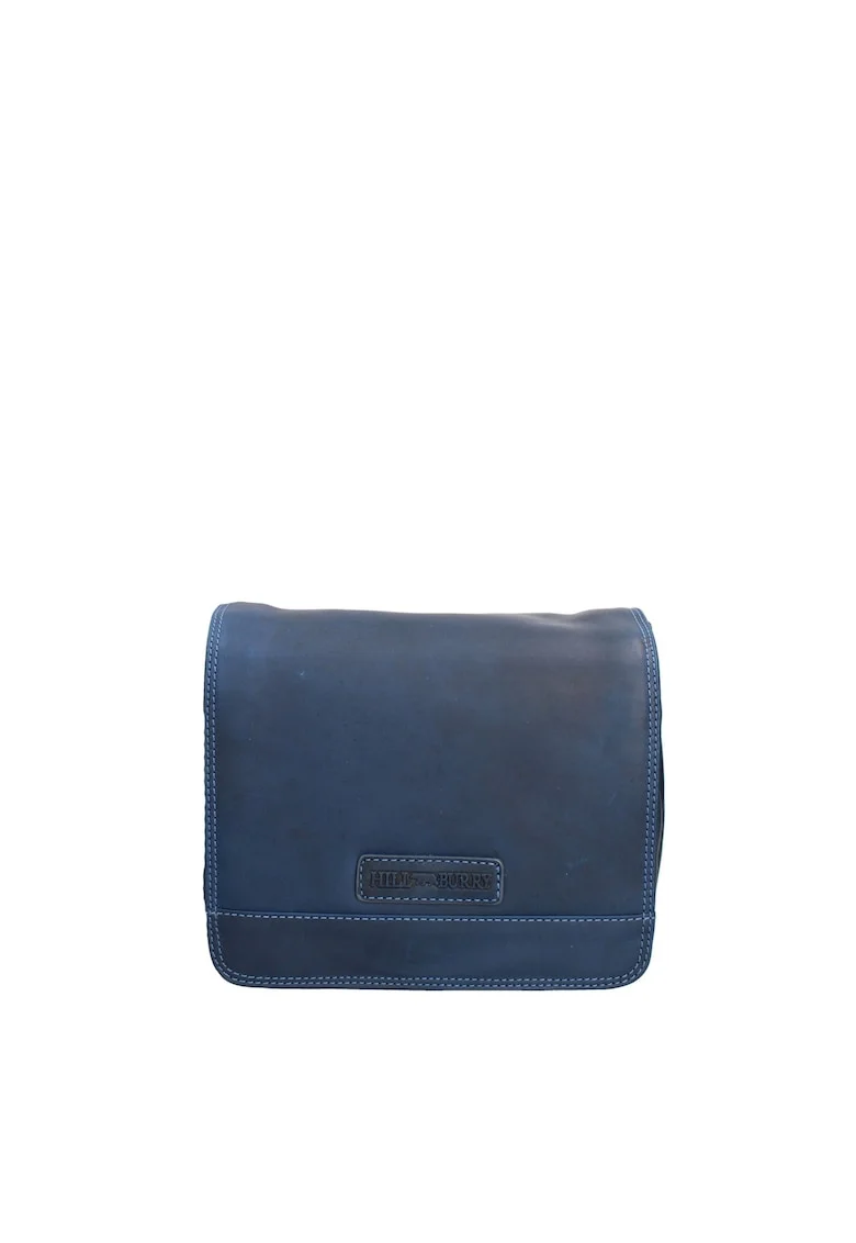 Geanta crossbody unisex de piele, Albastru