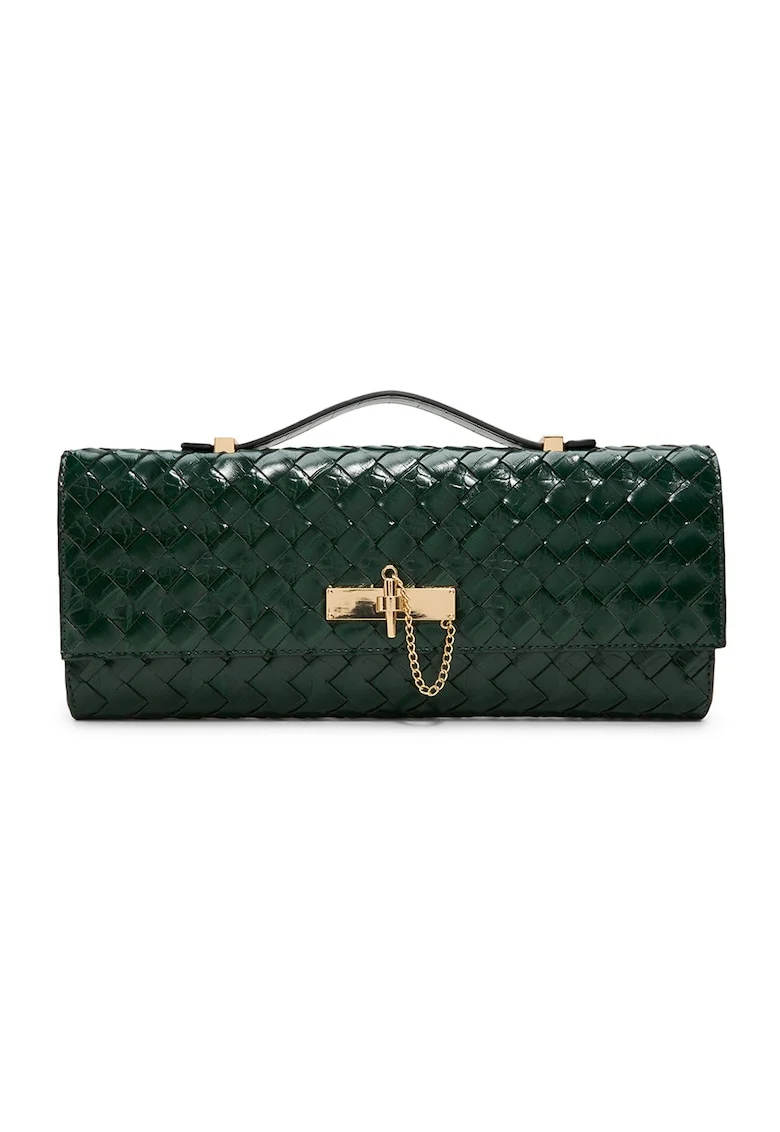Geanta crossbody din piele ecologica Rouc, Verde padure