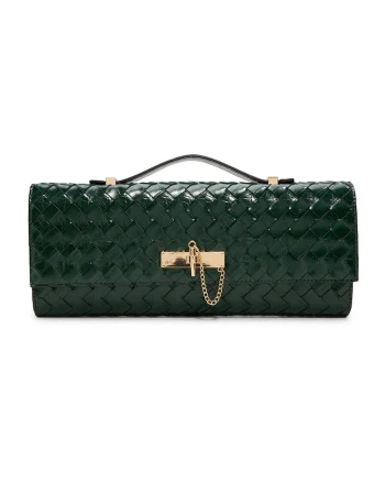 Geanta crossbody din piele ecologica Rouc, Verde padure