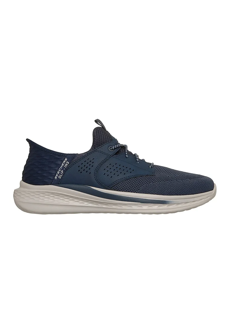 Pantofi sport cu segmente din piele ecologica Slip-ins® Slade Caster, Bleumarin