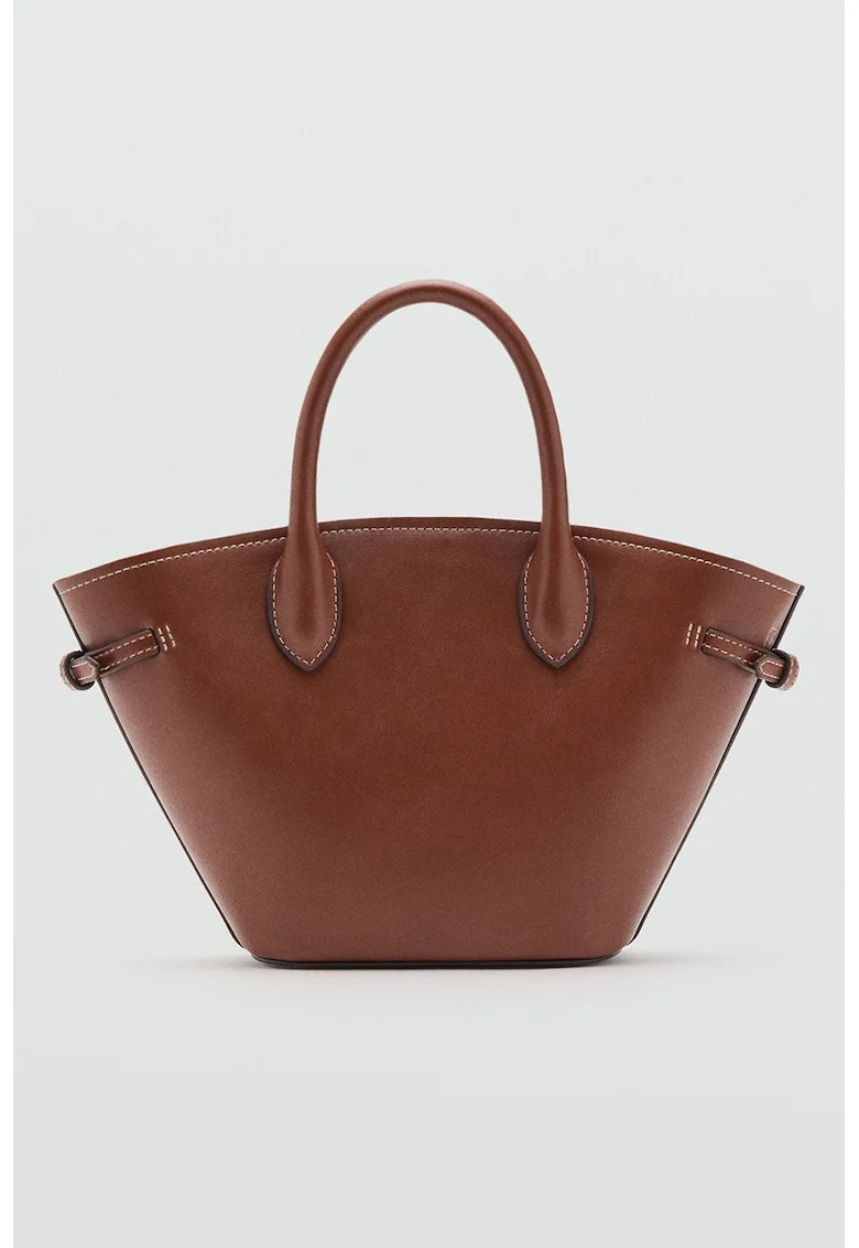 Geanta crossbody din piele ecologica, Caramel