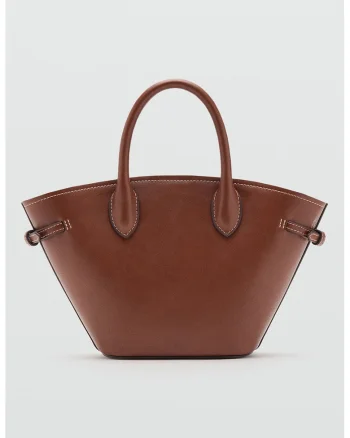 Geanta crossbody din piele ecologica, Caramel