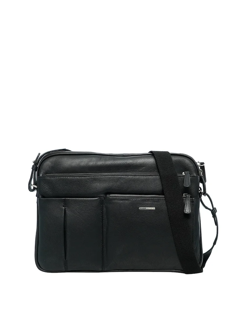 Geanta crossbody din piele Torino Nova, Negru