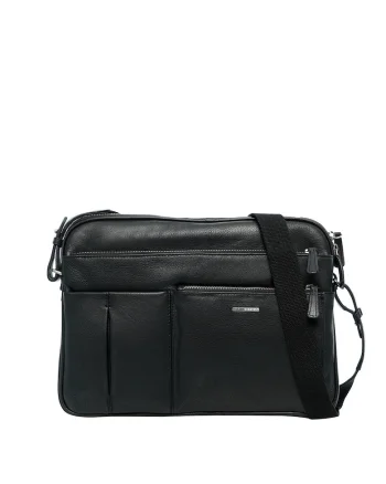 Geanta crossbody din piele Torino Nova, Negru
