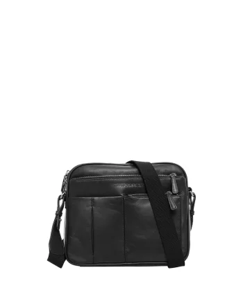 Geanta crossbody din piele Eldoria Pro, Negru
