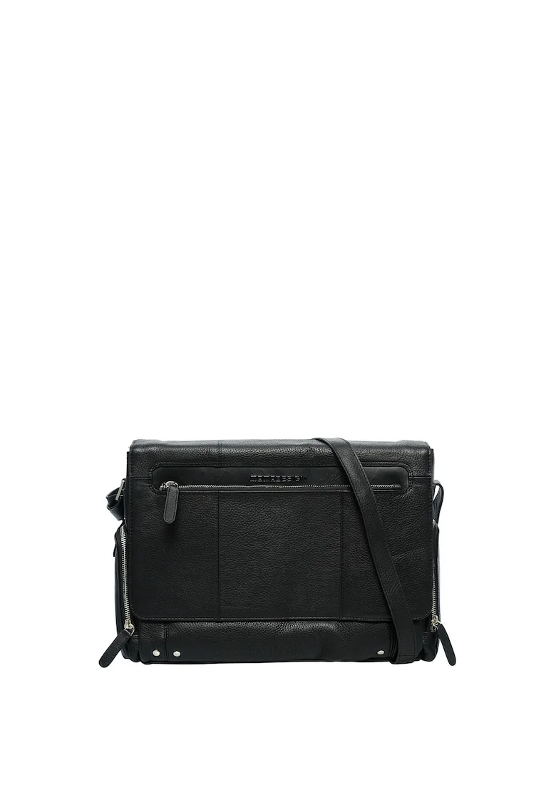 Geanta crossbody din piele Umbria Prime, Negru