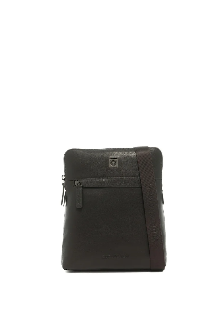 Geanta crossbody din piele Arborio, Maro inchis