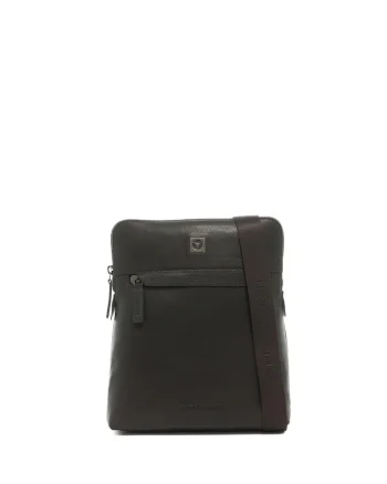 Geanta crossbody din piele Arborio, Maro inchis