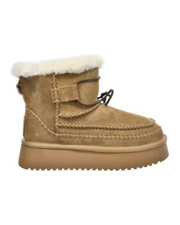 Ghete slip-on de piele intoarsa, Maro camel