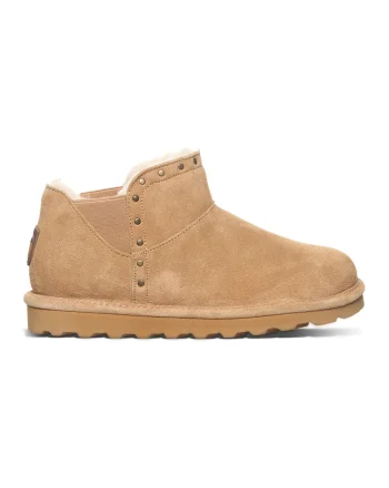 Ghete slip-on din piele intoarsa, Maro camel