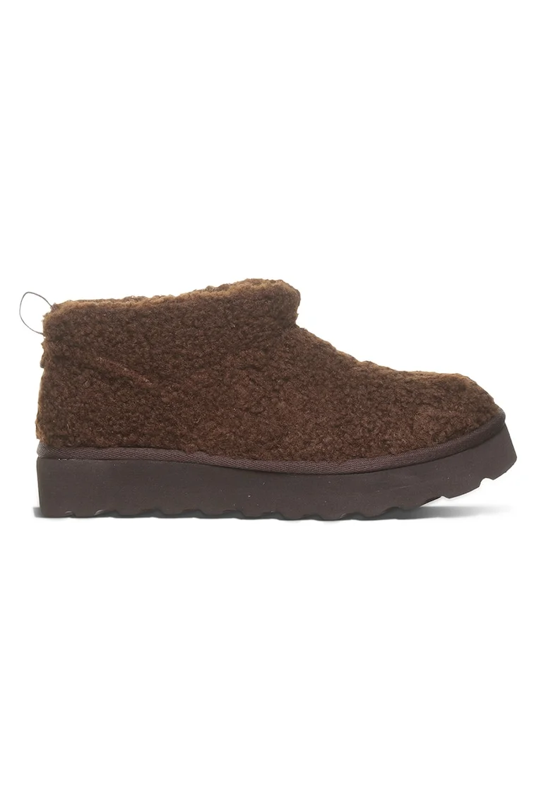 Ghete slip-on Snuggle Daphne, Maro inchis
