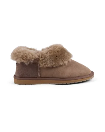 Ghete slip-on de piele intoarsa, Maro inchis