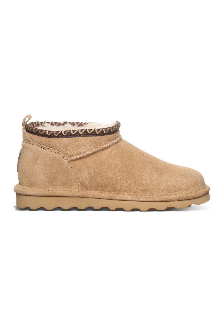 Ghete slip-on din piele intoarsa, Maro camel