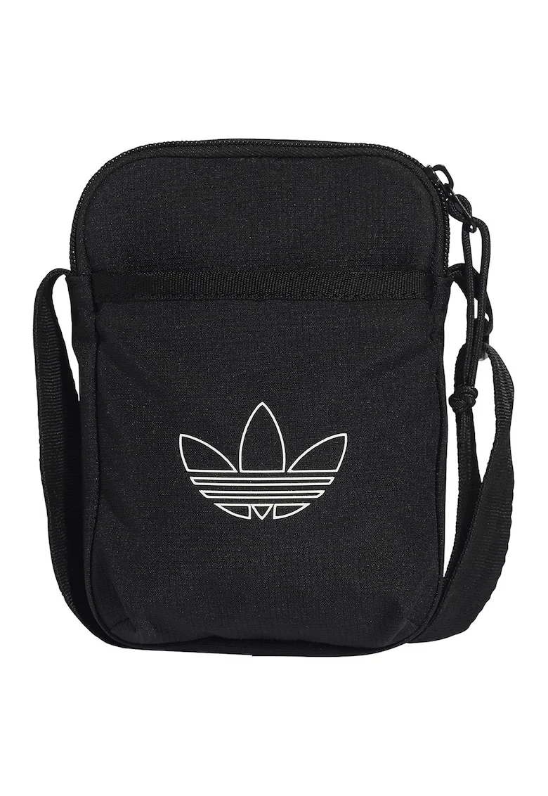 Geanta crossbody cu logo, Alb/Negru