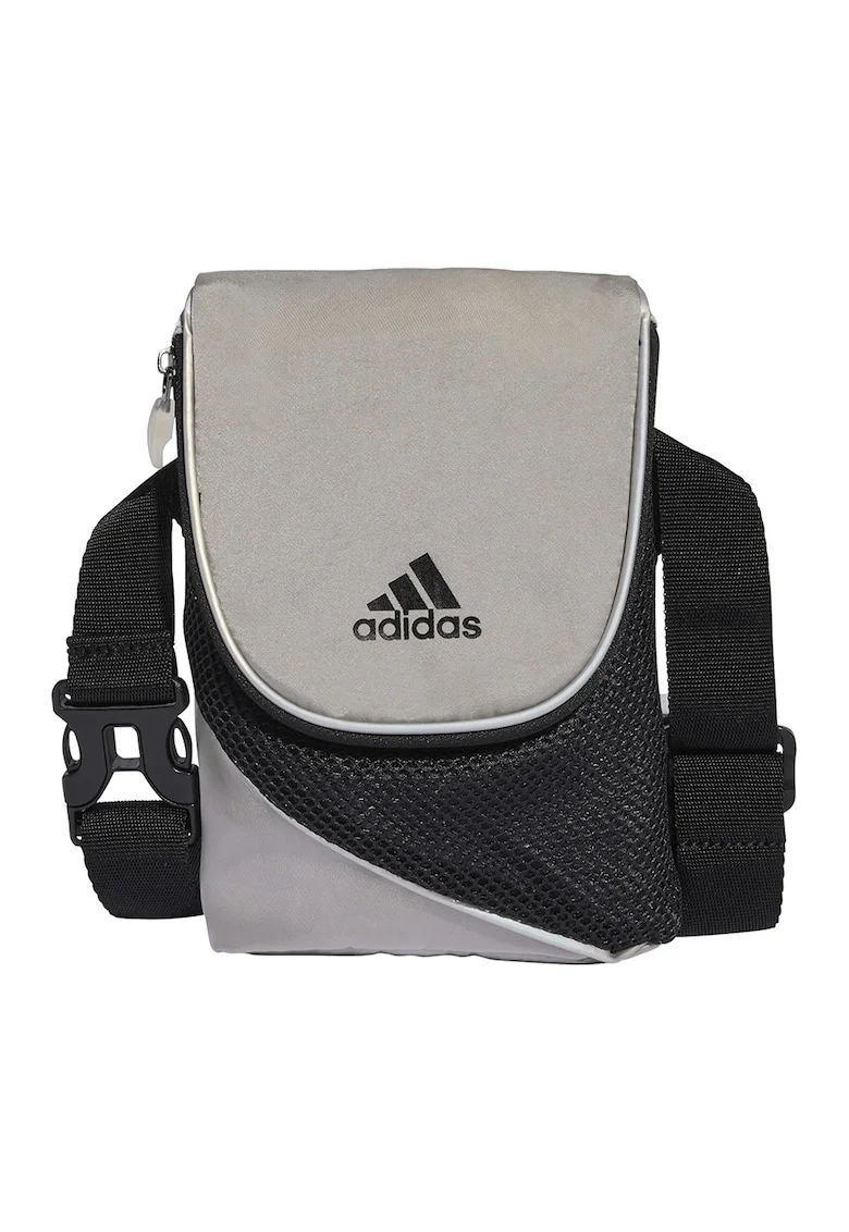 Geanta crossbody cu bareta ajustabila, Negru/Maro taupe deschis