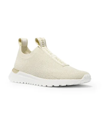 Pantofi sport slip-on cu banda logo Eolara, Auriu