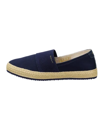 Espadrile slip-on din panza Raffiaville, Bleumarin