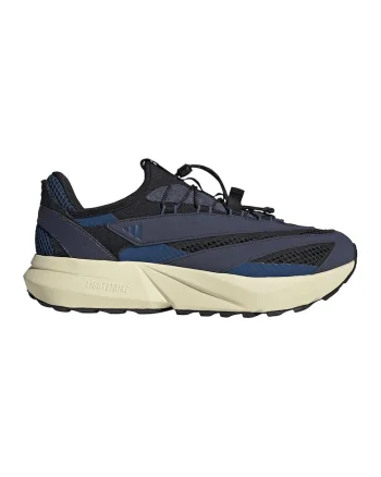 Pantofi sport slip-on Lightblaze Vista din material textil si piele ecologica, Negru/Albastru ultramarin