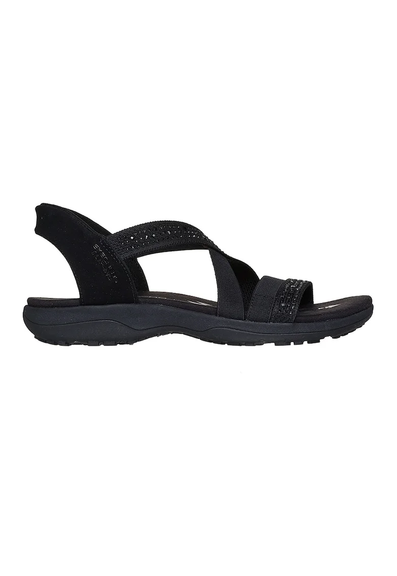 Sandale slip-ins din material textil cu particule stralucitoare Raggaey Slim-Summer, Negru