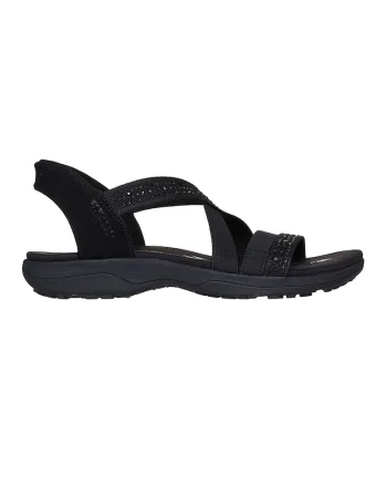 Sandale slip-ins din material textil cu particule stralucitoare Raggaey Slim-Summer, Negru