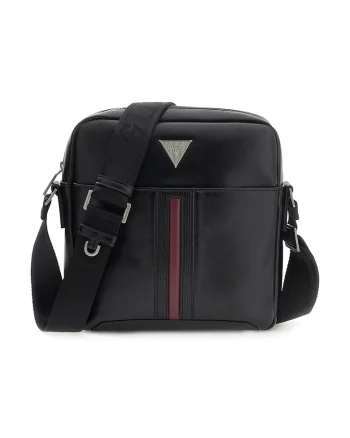 Geanta crossbody din piele ecologica cu buzunar pe partea din spate Torino, Negru