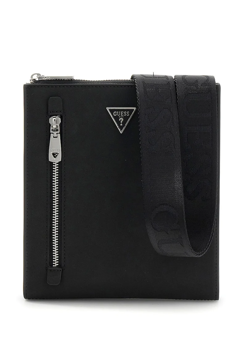 Geanta crossbody cu buzunar frontal Torino, Negru