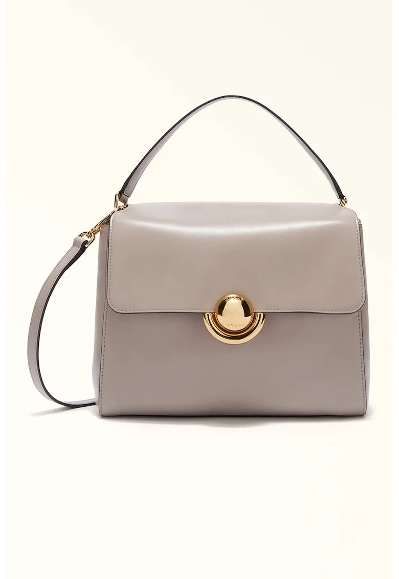 Geanta crossbody din piele cu bareta ajustabila Domus, Liliac prafuit
