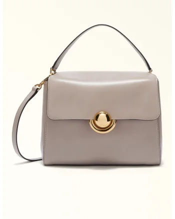 Geanta crossbody din piele cu bareta ajustabila Domus, Liliac prafuit