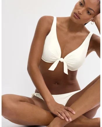 Sutien de baie cu sustinere metalica Summer Dune, Alb fildes