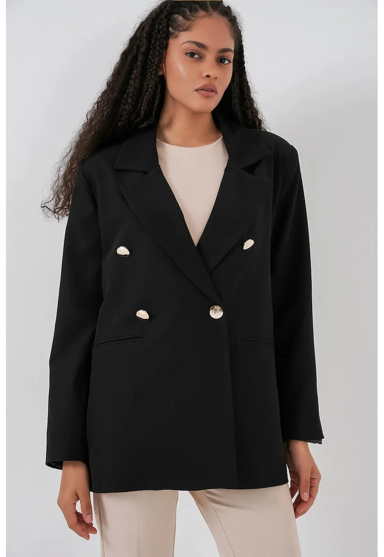 Sacou dama,  Negru, Textil