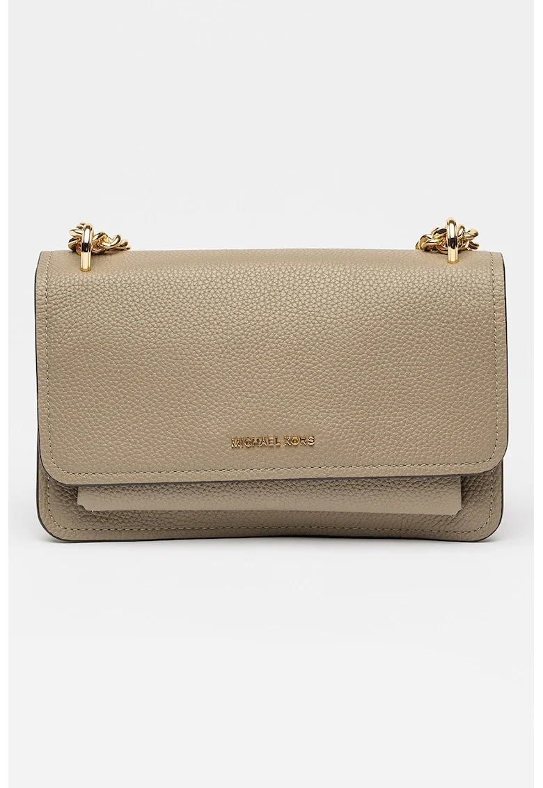 Geanta crossbody din piele Claire, Maro taupe